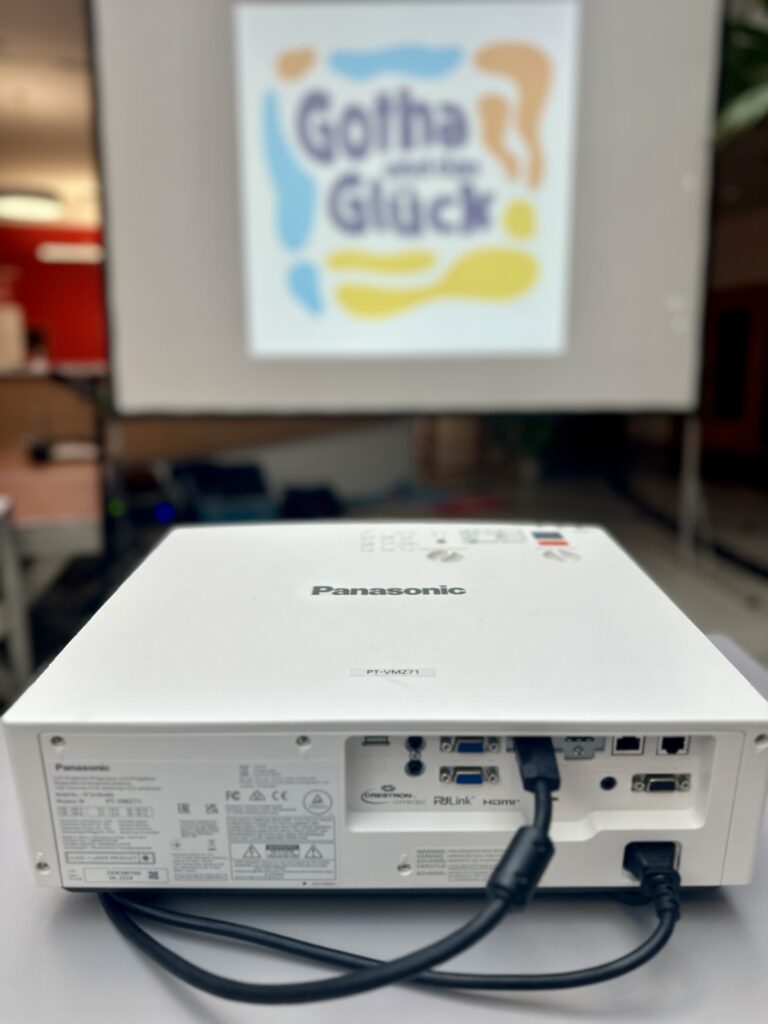 Laserbeamer bei Gotha und das Glück, Konferenztechnik in Gotha