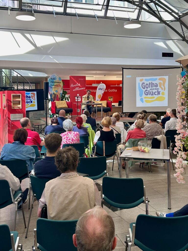 Lesung mit Konferenztechnik in Gotha, Gotha und das Glück